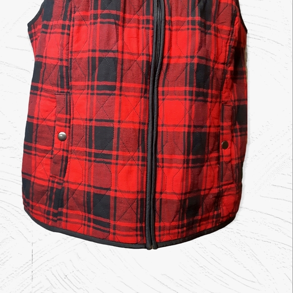 Vintage Northern Reflections quilted lined plaid zip up collared poc… - Picture 6 of 12
